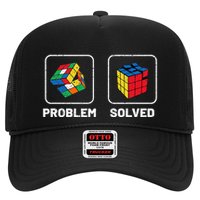Competitive Puzzle Cube Problem Solved Speed Cubing  Trucker Hat