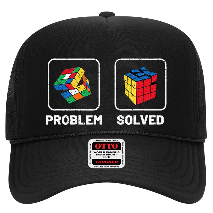 Competitive Puzzle Cube Problem Solved Speed Cubing  Trucker Hat