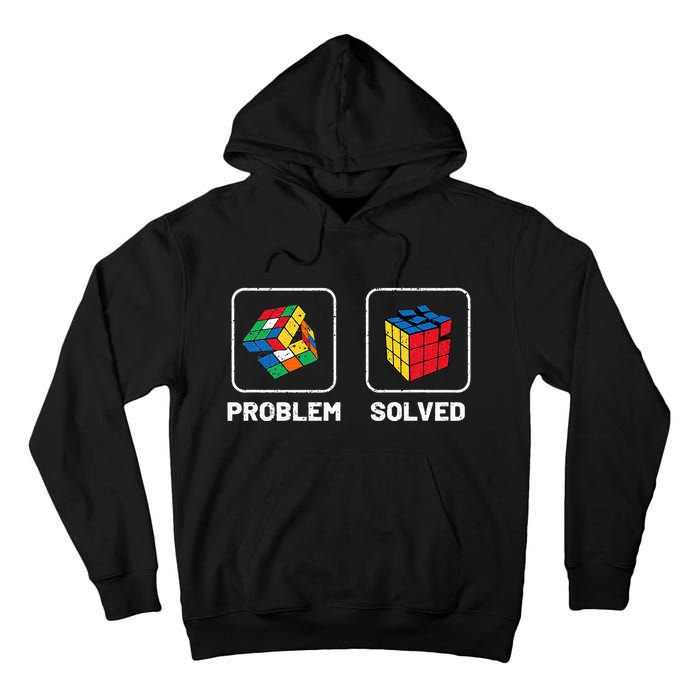 Competitive Puzzle Cube Problem Solved Speed Cubing  Tall Hoodie