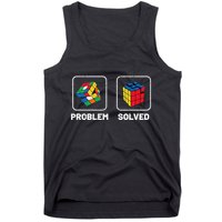 Competitive Puzzle Cube Problem Solved Speed Cubing  Tank Top