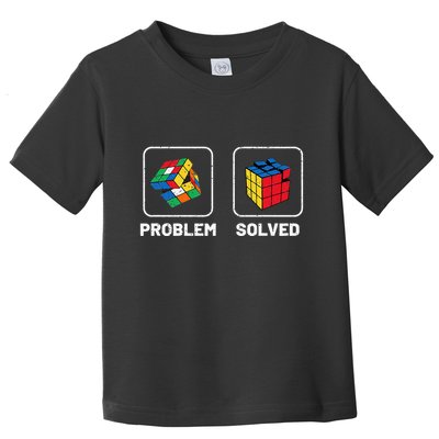 Competitive Puzzle Cube Problem Solved Speed Cubing  Toddler T-Shirt