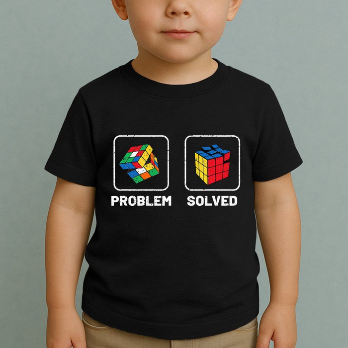 Competitive Puzzle Cube Problem Solved Speed Cubing  Toddler T-Shirt