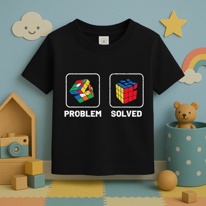 Competitive Puzzle Cube Problem Solved Speed Cubing  Toddler T-Shirt