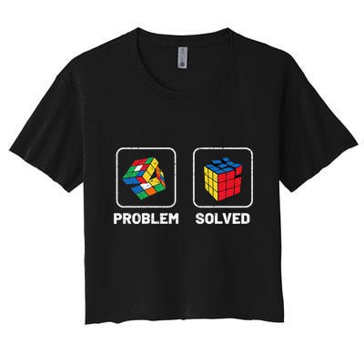 Competitive Puzzle Cube Problem Solved Speed Cubing  Crop Top