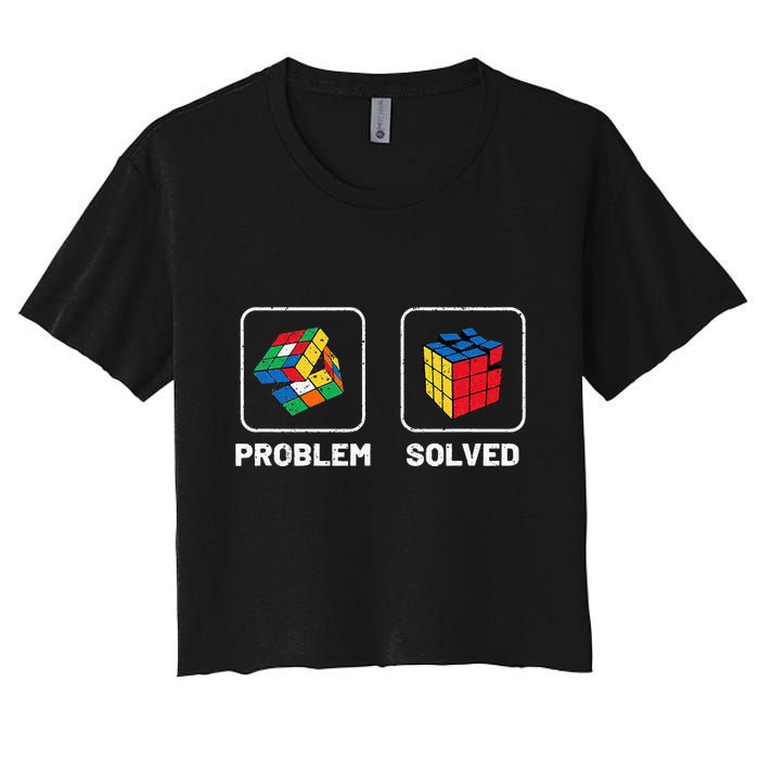 Competitive Puzzle Cube Problem Solved Speed Cubing  Crop Top