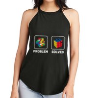 Competitive Puzzle Cube Problem Solved Speed Cubing  Women's Perfect Tri Rocker Tank