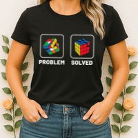 Competitive Puzzle Cube Problem Solved Speed Cubing  Womens T-Shirt