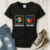 Competitive Puzzle Cube Problem Solved Speed Cubing  Womens T-Shirt