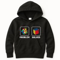 Competitive Puzzle Cube Problem Solved Speed Cubing  Kids Hoodie