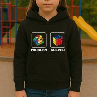 Competitive Puzzle Cube Problem Solved Speed Cubing  Kids Hoodie