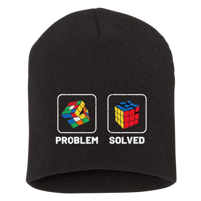 Competitive Puzzle Cube Problem Solved Speed Cubing  Short Acrylic Beanie