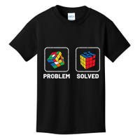 Competitive Puzzle Cube Problem Solved Speed Cubing  Kids T-Shirt