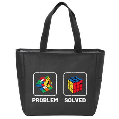 Competitive Puzzle Cube Problem Solved Speed Cubing  Zip Tote Bag