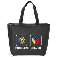 Competitive Puzzle Cube Problem Solved Speed Cubing  Zip Tote Bag
