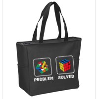 Competitive Puzzle Cube Problem Solved Speed Cubing  Zip Tote Bag