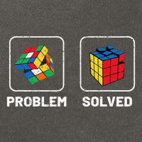 Competitive Puzzle Cube Problem Solved Speed Cubing  Cotton Canvas Backpack