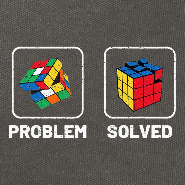 Competitive Puzzle Cube Problem Solved Speed Cubing  Cotton Canvas Backpack