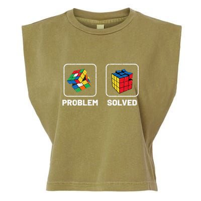 Competitive Puzzle Cube Problem Solved Speed Cubing  Garment-Dyed Women's Muscle Tee