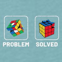 Competitive Puzzle Cube Problem Solved Speed Cubing  Sueded Cloud Jersey T-Shirt