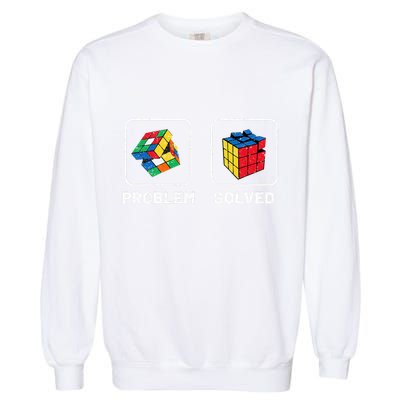 Competitive Puzzle Cube Problem Solved Speed Cubing  Garment-Dyed Sweatshirt