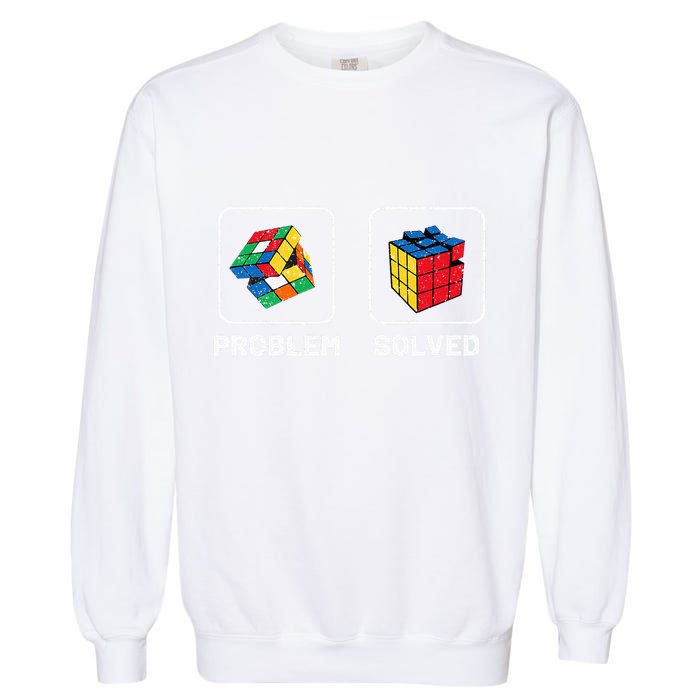 Competitive Puzzle Cube Problem Solved Speed Cubing  Garment-Dyed Sweatshirt