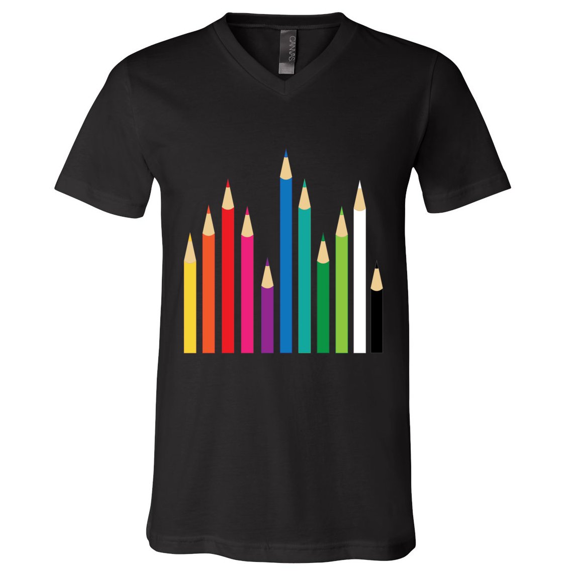 Colored Pencils V-Neck T-Shirt