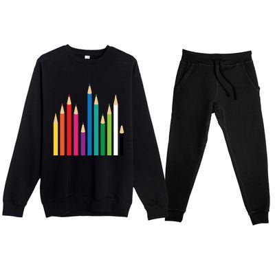 Colored Pencils Premium Crewneck Sweatsuit Set