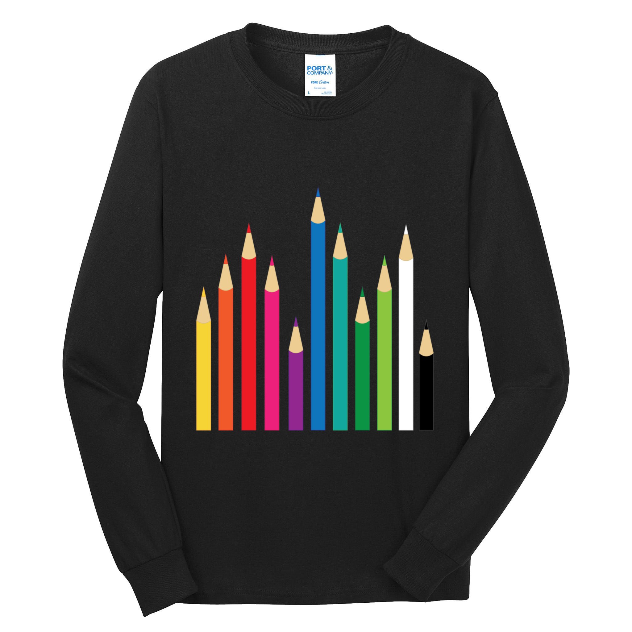 Colored Pencils Tall Long Sleeve T-Shirt