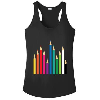 Colored Pencils Ladies PosiCharge Competitor Racerback Tank