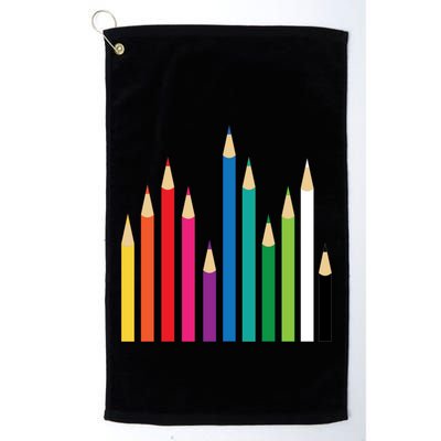Colored Pencils Golf Towel