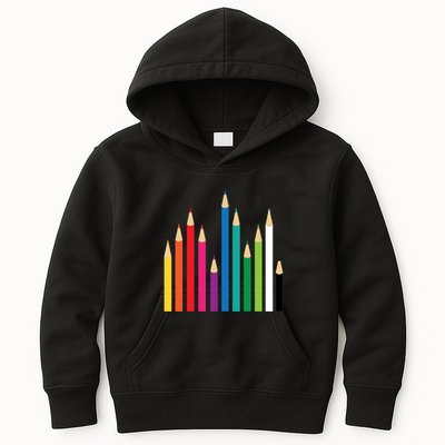 Colored Pencils Kids Hoodie