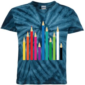 Colored Pencils Kids Tie-Dye T-Shirt