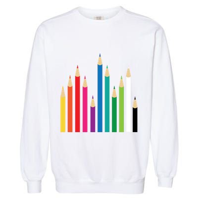 Colored Pencils Garment-Dyed Sweatshirt