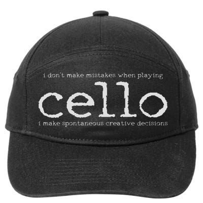 Cello Player Cellist Funny Gift 7-Panel Snapback Hat