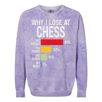 Chess Player Coach Lover Joke For Board Game Geek Colorblast Crewneck Sweatshirt