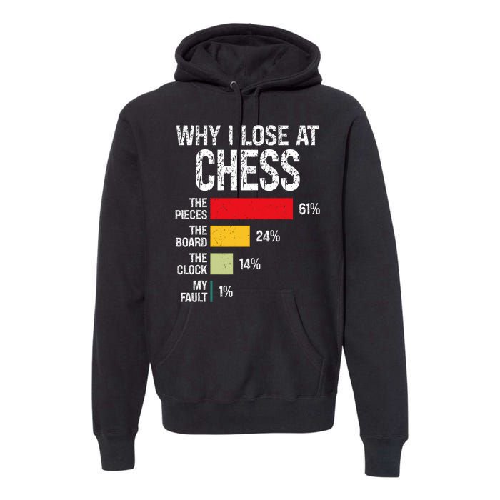 Chess Player Coach Lover Joke For Board Game Geek Premium Hoodie