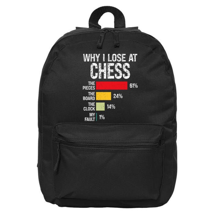 Chess Player Coach Lover Joke For Board Game Geek 16 in Basic Backpack