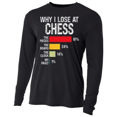 Chess Player Coach Lover Joke For Board Game Geek Cooling Performance Long Sleeve Crew