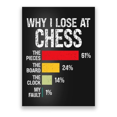 Chess Player Coach Lover Joke For Board Game Geek Poster
