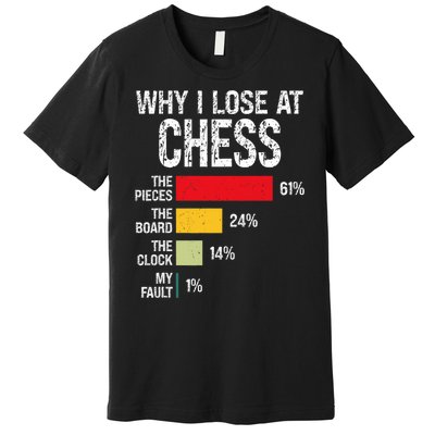 Chess Player Coach Lover Joke For Board Game Geek Premium T-Shirt