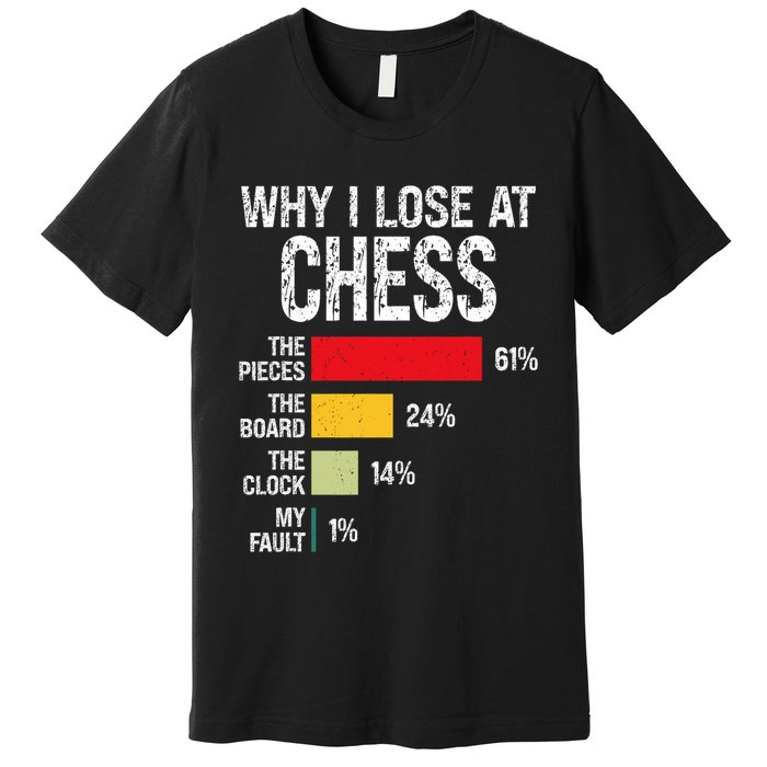 Chess Player Coach Lover Joke For Board Game Geek Premium T-Shirt