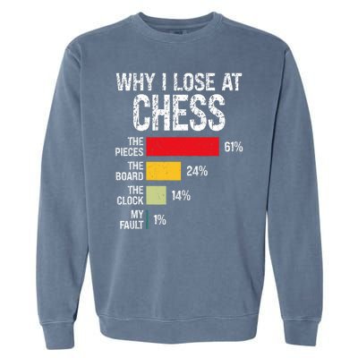 Chess Player Coach Lover Joke For Board Game Geek Garment-Dyed Sweatshirt