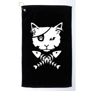 Cute Pirate Cat Platinum Collection Golf Towel