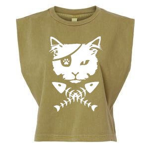 Cute Pirate Cat Garment-Dyed Women's Muscle Tee