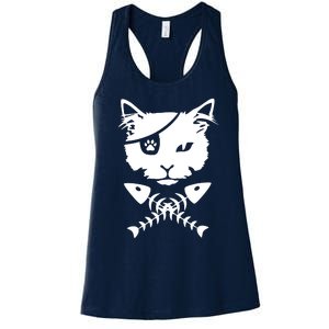 Cute Pirate Cat Women's Racerback Tank