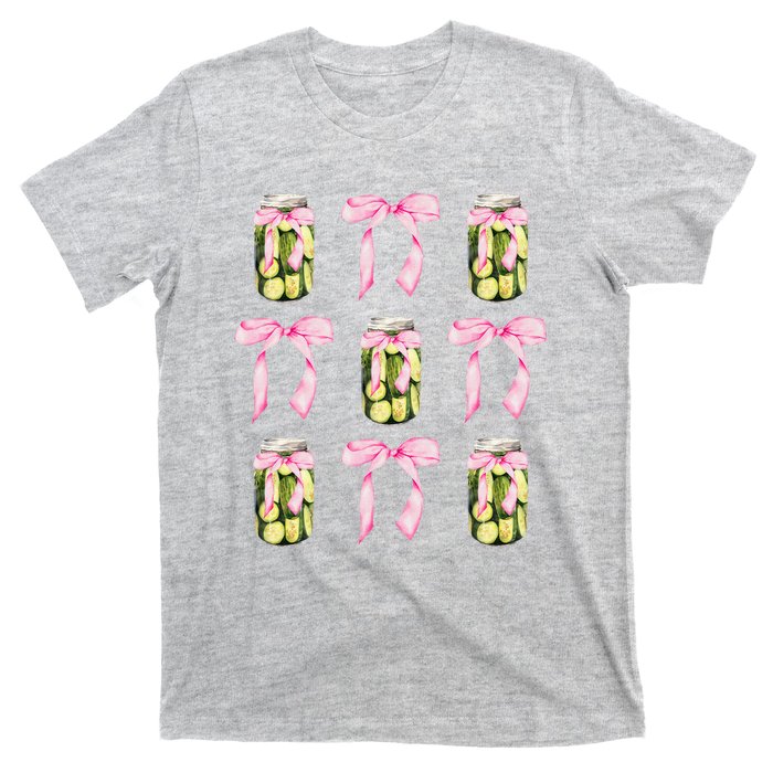 Canned Pickle Coquette Bows With Cute Pickle Jar T-Shirt