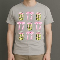 Canned Pickle Coquette Bows With Cute Pickle Jar T-Shirt