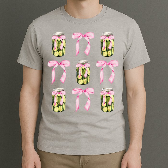Canned Pickle Coquette Bows With Cute Pickle Jar T-Shirt