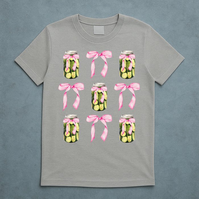 Canned Pickle Coquette Bows With Cute Pickle Jar T-Shirt