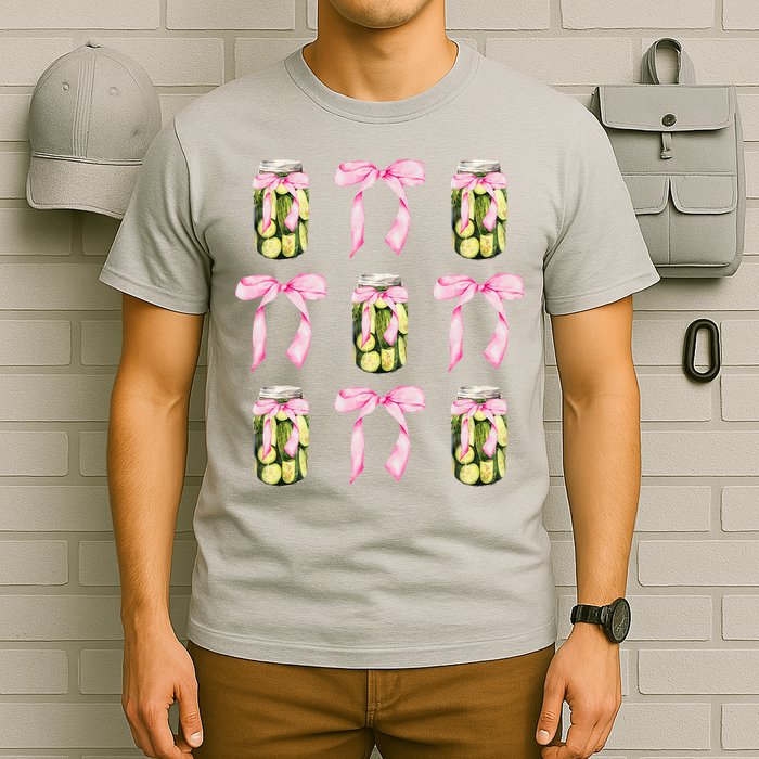 Canned Pickle Coquette Bows With Cute Pickle Jar T-Shirt